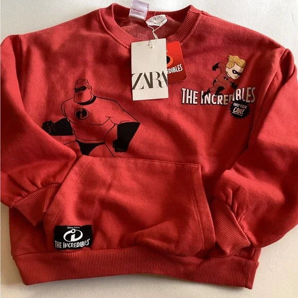 Zara Vibrant Red The Incredibles sweatshirt - Picture 3 of 11